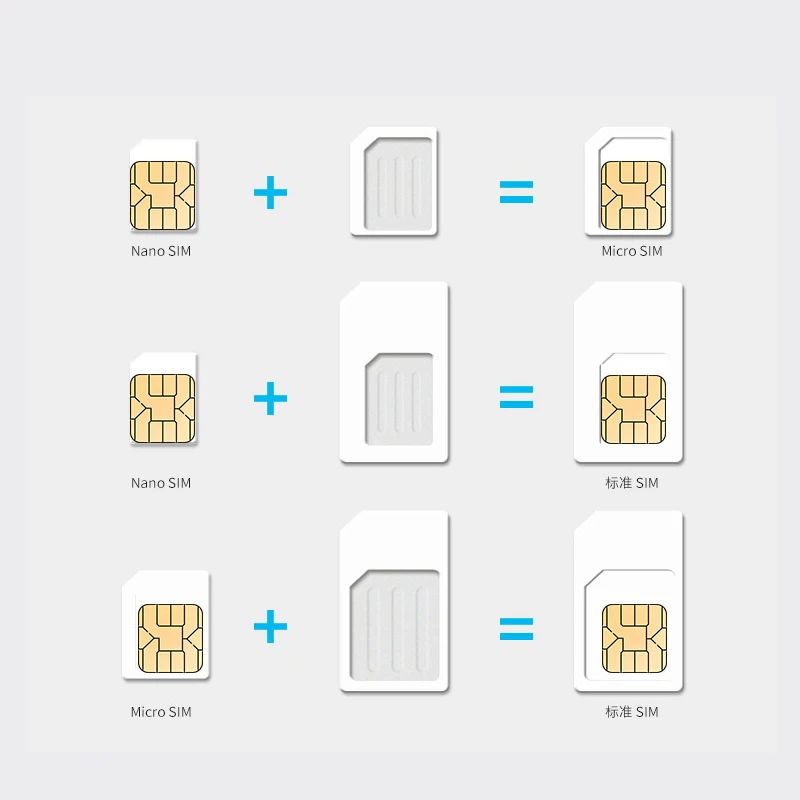 NanoSIM Card to Micro Standard Adapter Converter For Tablet Phone SIM Card Adapter Convert Universal Phones For Nano Sim 4 In 1