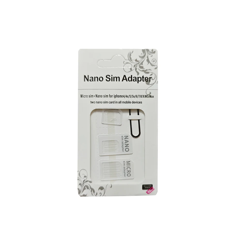 NanoSIM Card to Micro Standard Adapter Converter For Tablet Phone SIM Card Adapter Convert Universal Phones For Nano Sim 4 In 1