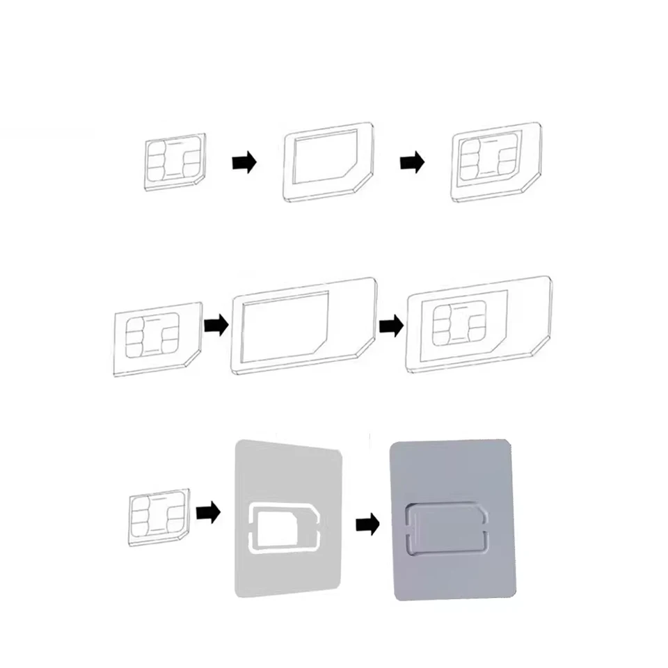 NanoSIM Card to Micro Standard Adapter Converter For Tablet Phone SIM Card Adapter Convert Universal Phones For Nano Sim 4 In 1