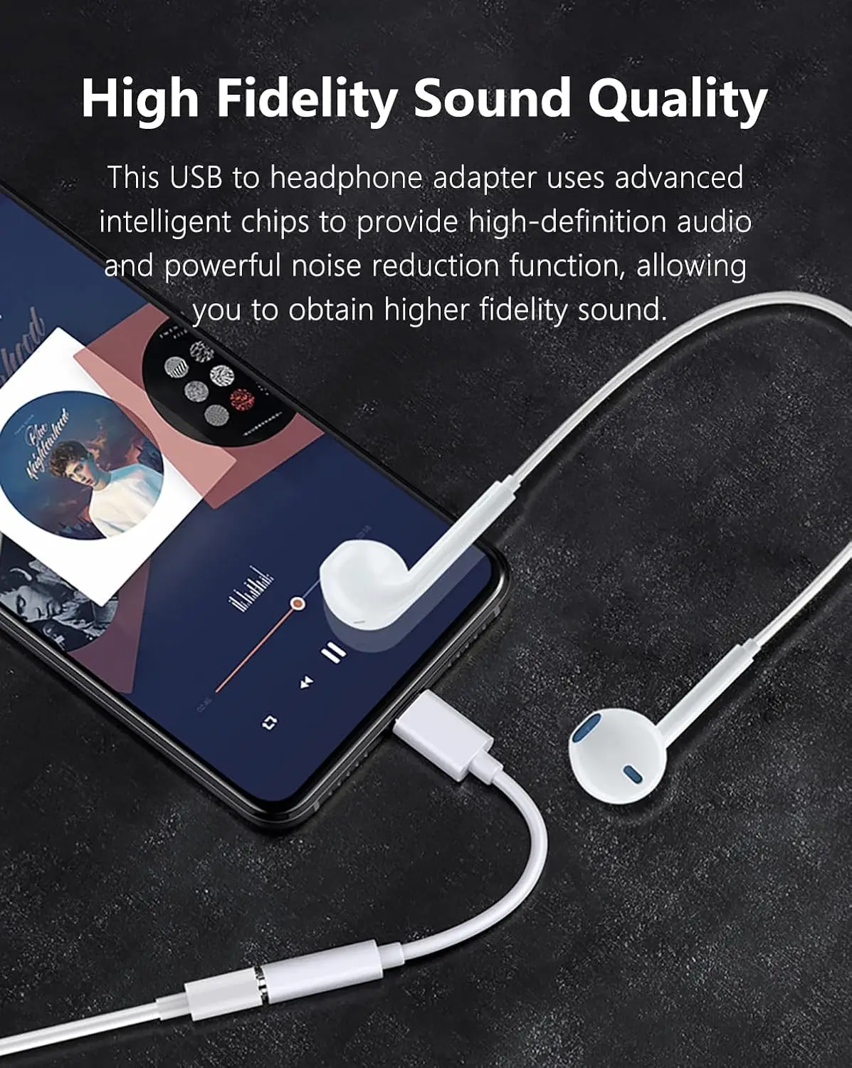 USB-C to 3.5mm Audio Headphone Adapter Compatible with Apple iPhone 17 Samsung Galaxy S25 Type C to Aux Cord Jack Dongle Adapter