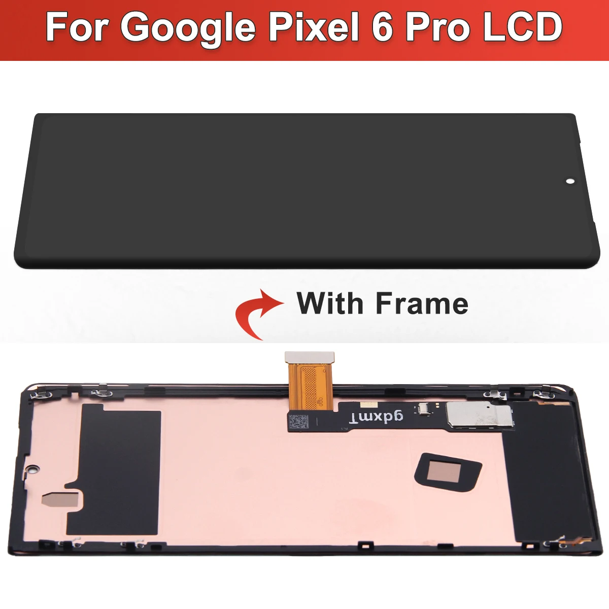 OLED Screen For Google Pixel 6 Pro GLUOG, G8VOU Lcd Display Digital Touch Screen with Frame for Google Pixel6 Pro Screen