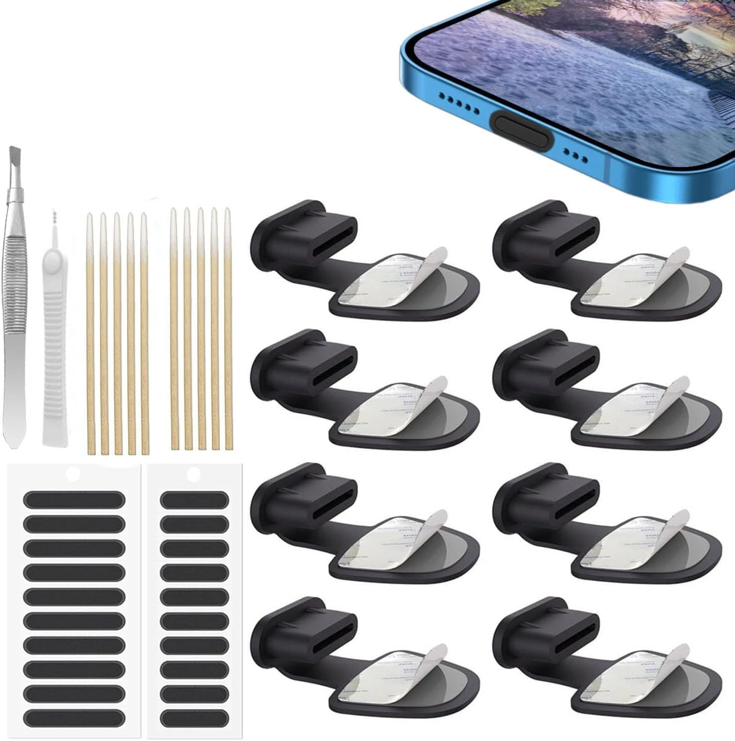 Universal Cell Phone Speaker Port Dust Removal Cleaner Tool Kit Set For iPhone Samsung Xiaomi Universal Phones Dust Clean