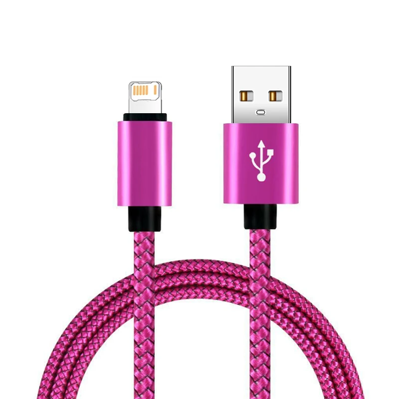 Nylon Braided Fast Charging USB Cable For iPhone 12 13 Mini 11 14 Pro XS Max X XR 6 6S 7 8 Plus SE 2020 Quick Charge Data Cables