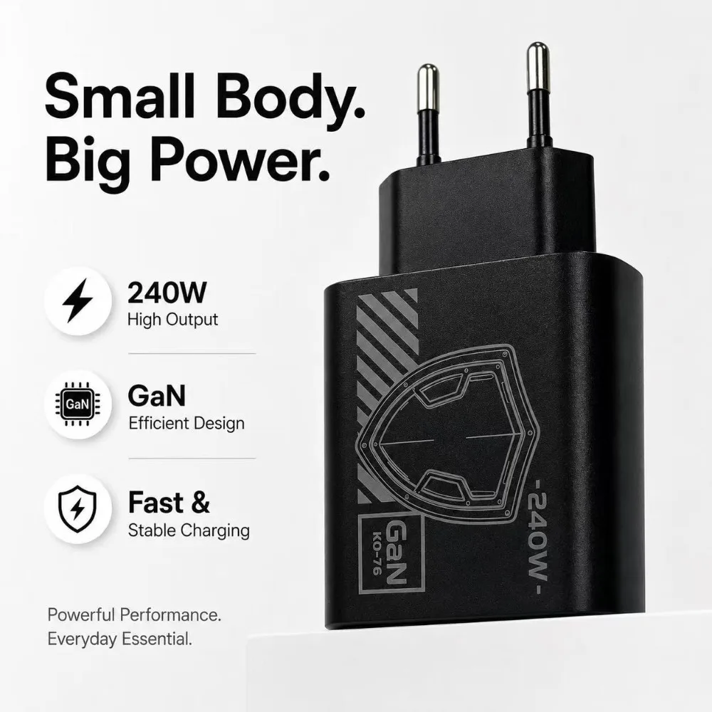 240W GAN Mechanical Pattern Multi Port Travel Charger EU US Plug Multiple Color Charging Kit with 1M Braided USB C Cable