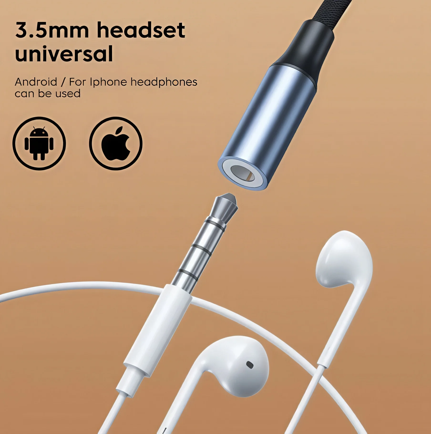 USB Type C To 3.5 Jack Earphone Adapter USB-C 3 5mm Audio Cable
