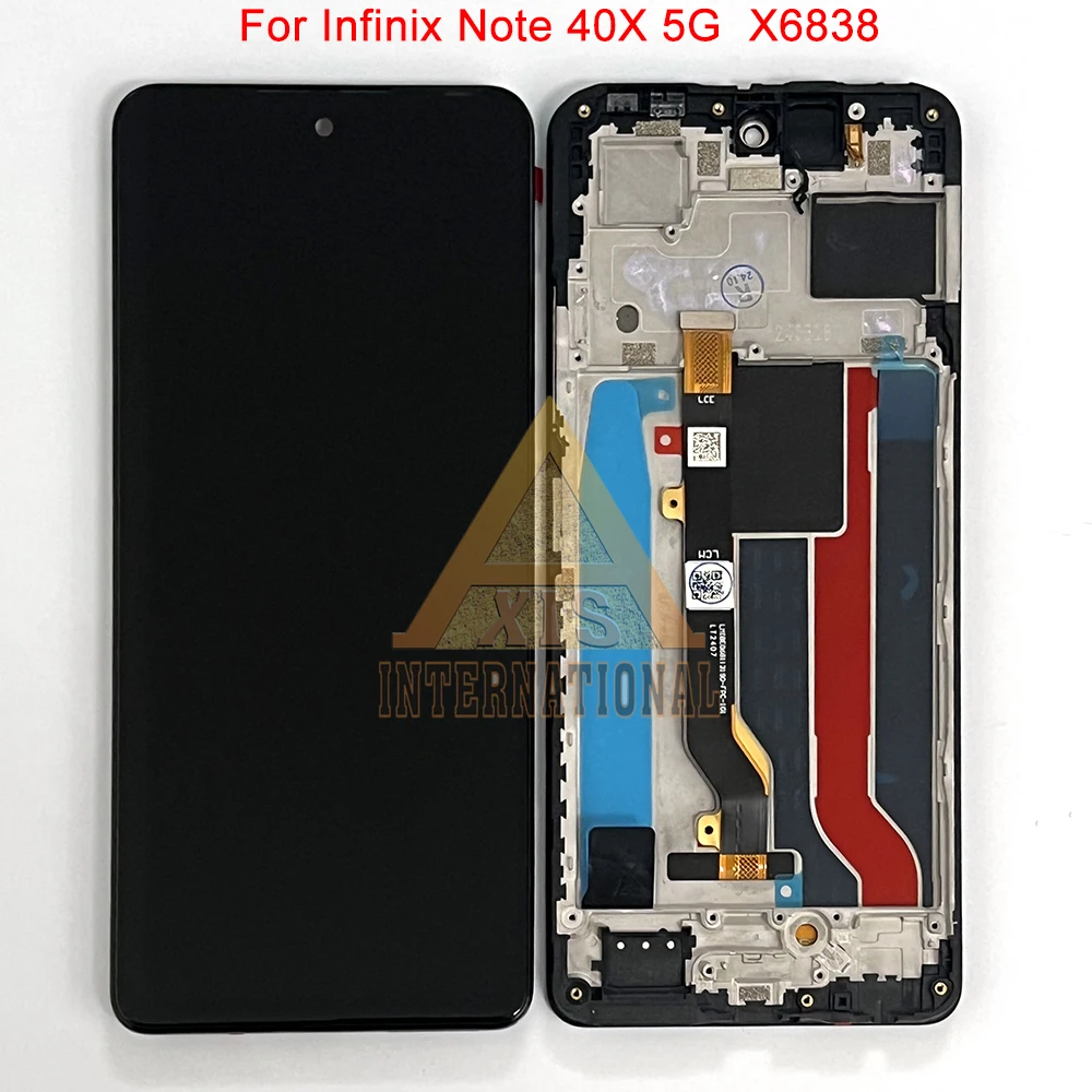 AMOLED Original For Infinix Note 40 Pro 4G X6850 5G X6851 LCD Note 40 Pro Plus X6851B Display Screen Frame For Note 40 X6853