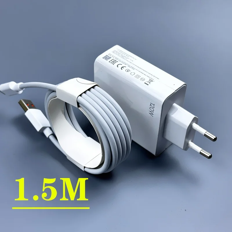For Xiaomi 120W Charger Turbo Fast Charge EU Hypercharge Gan Adapter For Redmi Note 11 12 Pro Plus 5G Mi 14 13 13T Cable
