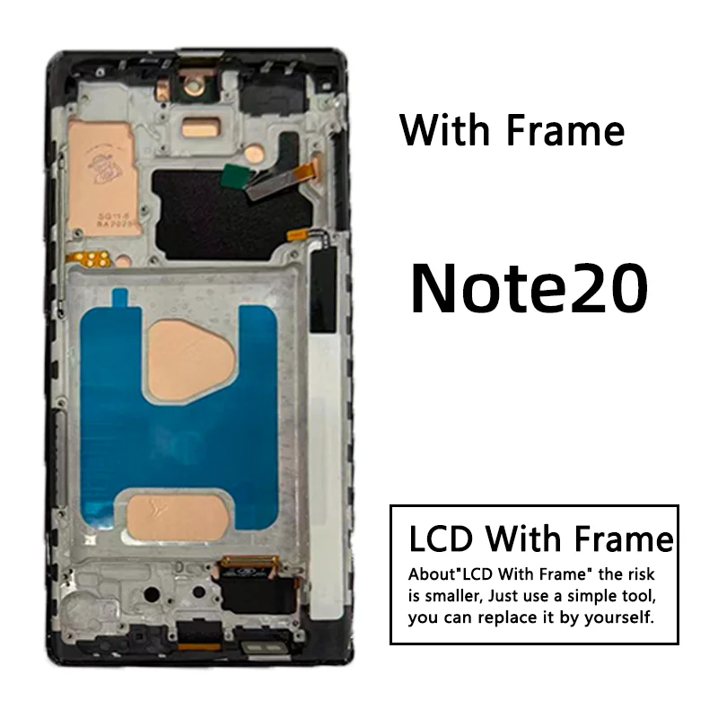 TFT Screen For Samsung Note20 LCD N980F N981B N981N N981U Display Touch Screen Digitizer Note 20 5G Display with Frame