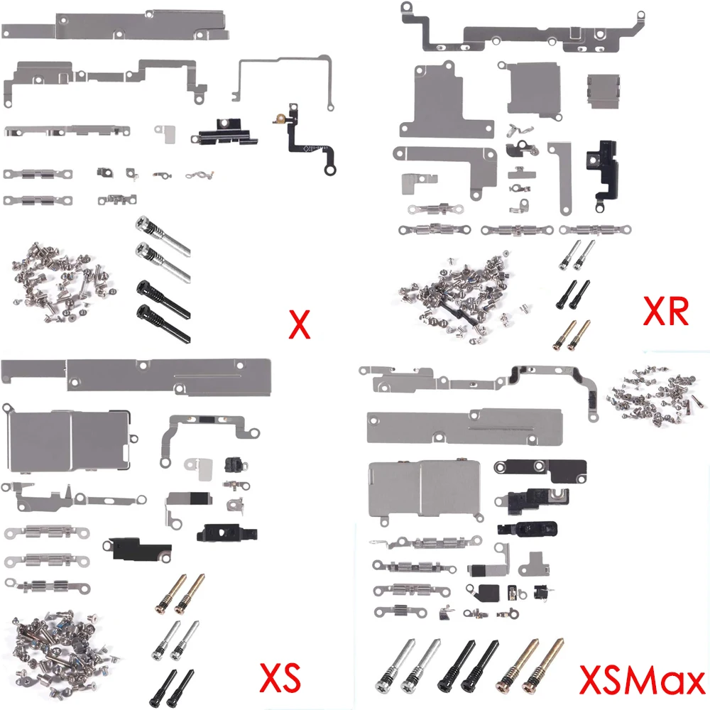 1set Full Screws + Inner Metal Bracket Holder For iPhone 5S SE 6 6S 7 8 Plus X XR XSMAX 11 Pro Max Inside Small Iron Parts1set