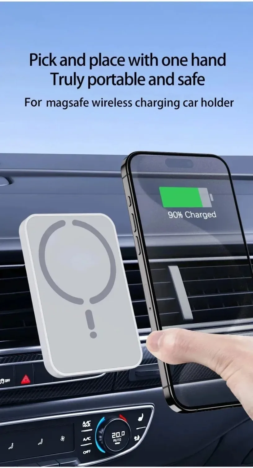 30W Magnetic Car Wireless Chargers Air Vent Clip Phone Holder for iPhone16 15 14 13 12 Pro Max Macsafe Car Charger Fast Charging