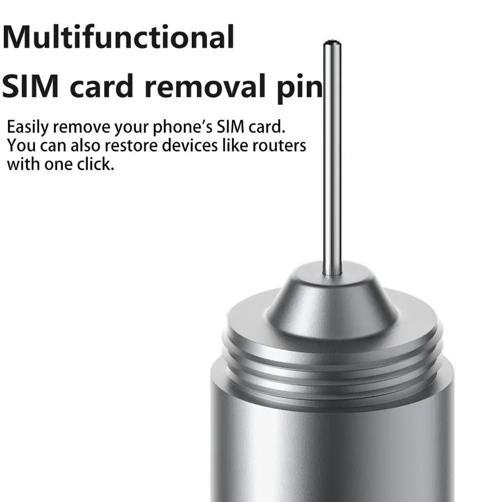 Mobile Phone Card Removal Aluminum Alloy Sim Card Tray Pin Eject Removal Tool 2-in-1 Cleaner Portable Keychain For Mobile Phones
