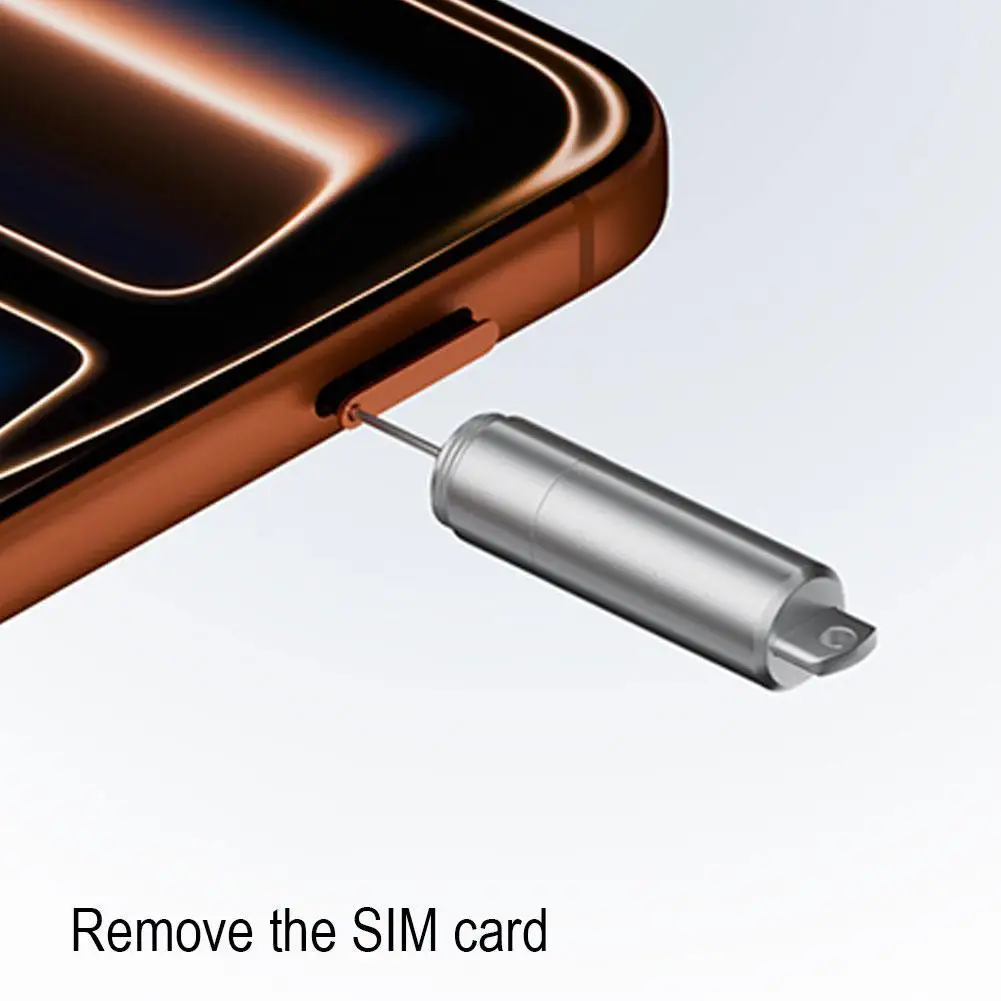 Mobile Phone Card Removal Aluminum Alloy Sim Card Tray Pin Eject Removal Tool 2-in-1 Cleaner Portable Keychain For Mobile Phones