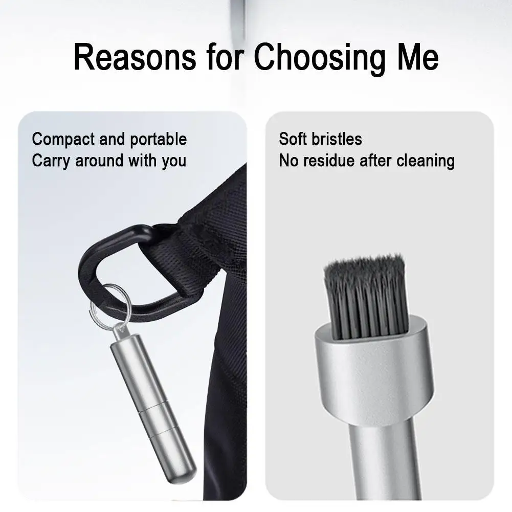 Mobile Phone Card Removal Aluminum Alloy Sim Card Tray Pin Eject Removal Tool 2-in-1 Cleaner Portable Keychain For Mobile Phones