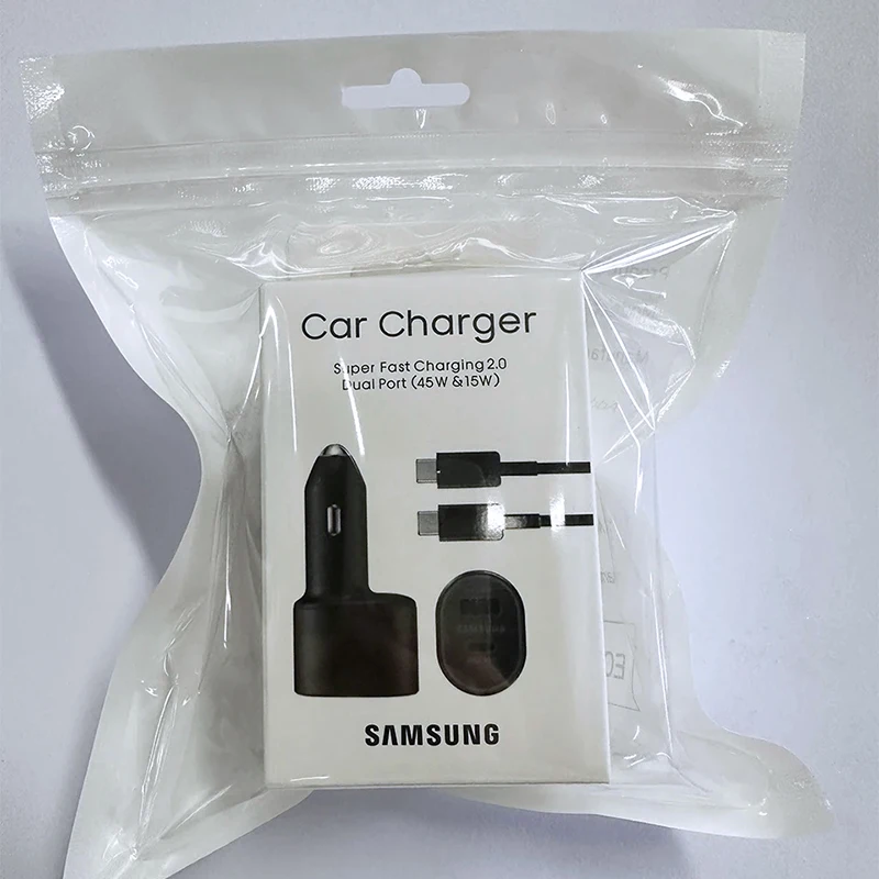 Original Samsung 45w Car Charger Type C PD Fast Charging Samsung S26 S25 S24 Ultra Plus S23 S22 FE A57 A55 Z Flip Z Fold 8 7 6 5