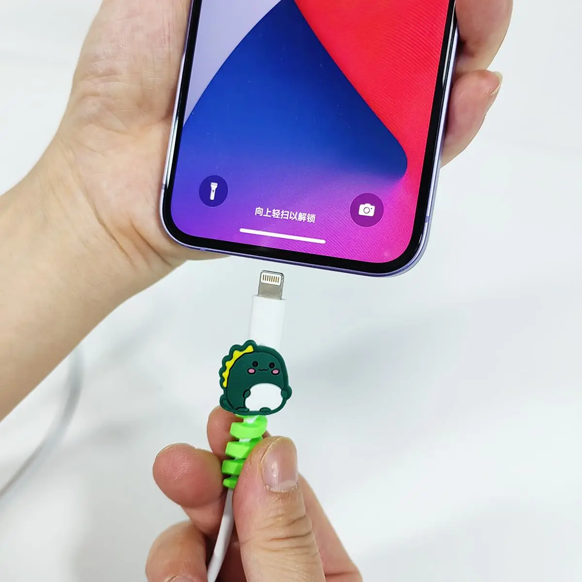8 PCS Cartoon Silicone Charger Cable Protectors Mobile Phone Charger End Cord Charging Cable Winder
