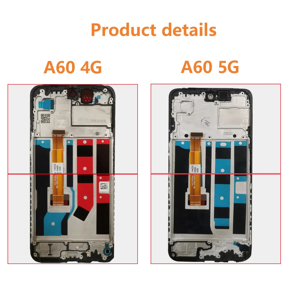 6.67“Lcds Display For Oppo A60 4G CPH2631 A60 5G CPH2683 CPH2693 LCD Touch Screen Digitizer Panel Assembly Replacement