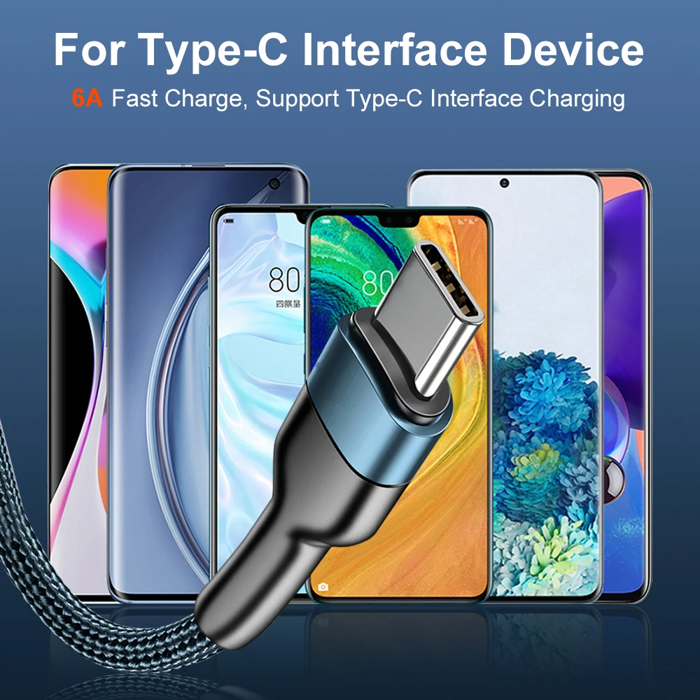 Vumpach USB Type C Cable Fast Charging Data Cord Charger Cable C for iPhone 15 Samsung S21 A51 Xiaomi Mi 10 Redmi Huawei Cable