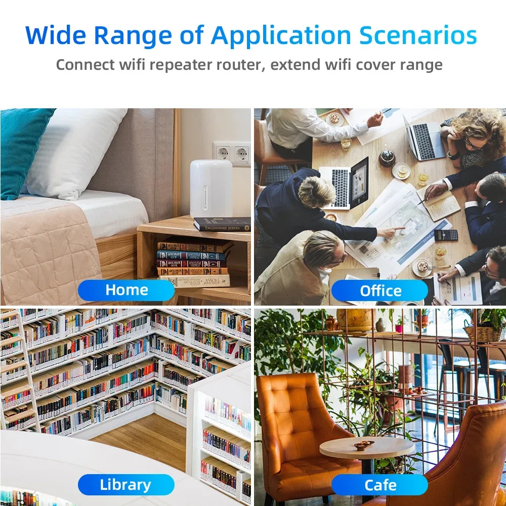 1200Mbps WiFi Repeater Dual Band 2.4G 5G Wireless Signal Extender Wifi Amplifier Router Long Range Wi-Fi Booster For Office Home