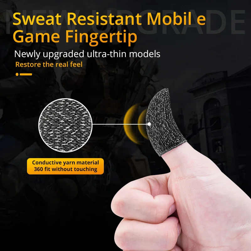 Finger Cover Game Controller For PUBG Sweat Proof Non-Scratch Sensitive Touch Screen Gaming Finger Thumb Sleeve Mobile Gloves