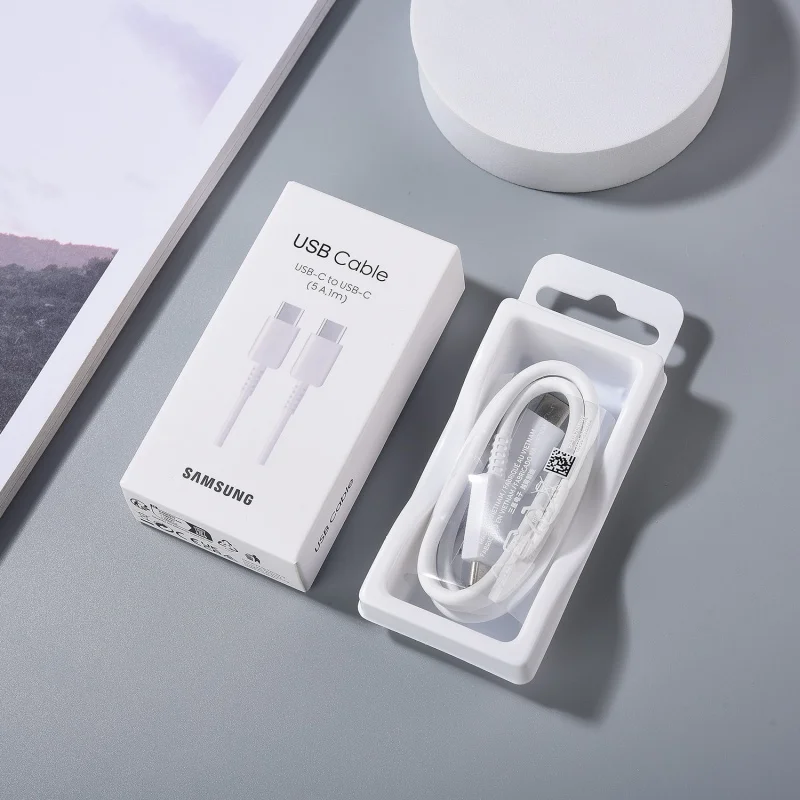 Samsung 65W 45W 5A PD Cable For Galaxy S22 S23 S24 FE S25 Ultra Z Flip Fold 7 6 5 Super Fast Charging 100/180CM USB Type C Cable