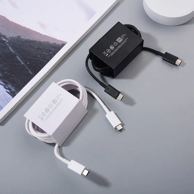 Samsung 65W 45W 5A PD Cable For Galaxy S22 S23 S24 FE S25 Ultra Z Flip Fold 7 6 5 Super Fast Charging 100/180CM USB Type C Cable