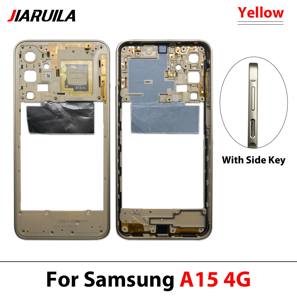 NEW For Samsung A15 4G A155 A15 5G A156 Middle Frame Housing Frame Panel Rear Housing Case Panel Replacement Part