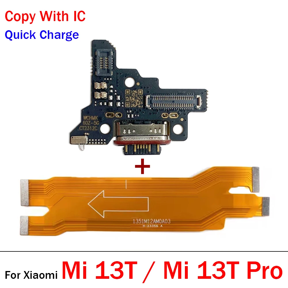 New For Xiaomi Mi 10T 11T 12T 13T 14T 15T Pro USB Charger Dock Connector Charging Board Port Main Board Mainboard Flex Cable