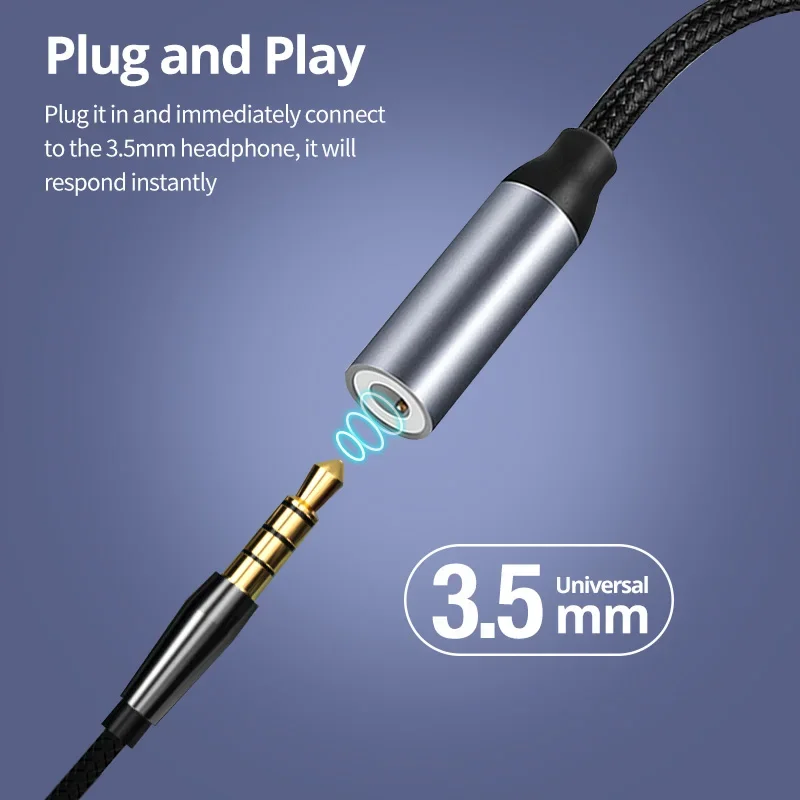 USB Type C To 3.5 Jack Earphone Adapter USB-C 3 5mm Audio Cable Converter For IPhone 15 15 Pro MAX Samsung Galaxy Huawei Xiaomi