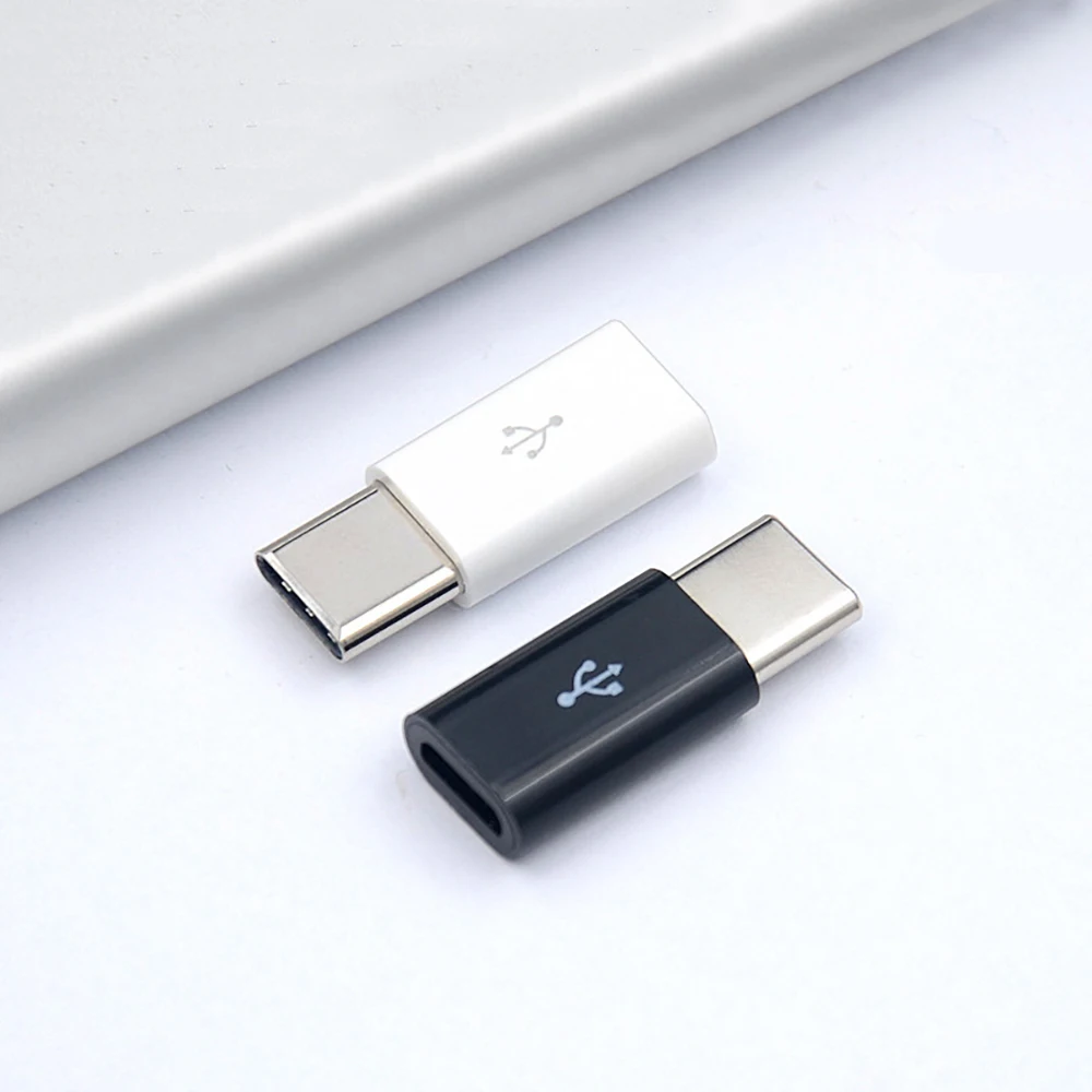 1PCS/5PCS Micro USB Female To Type C Male Adapter Mobile Phone Android Converter Micro-B To USB-C Data Cable Connector