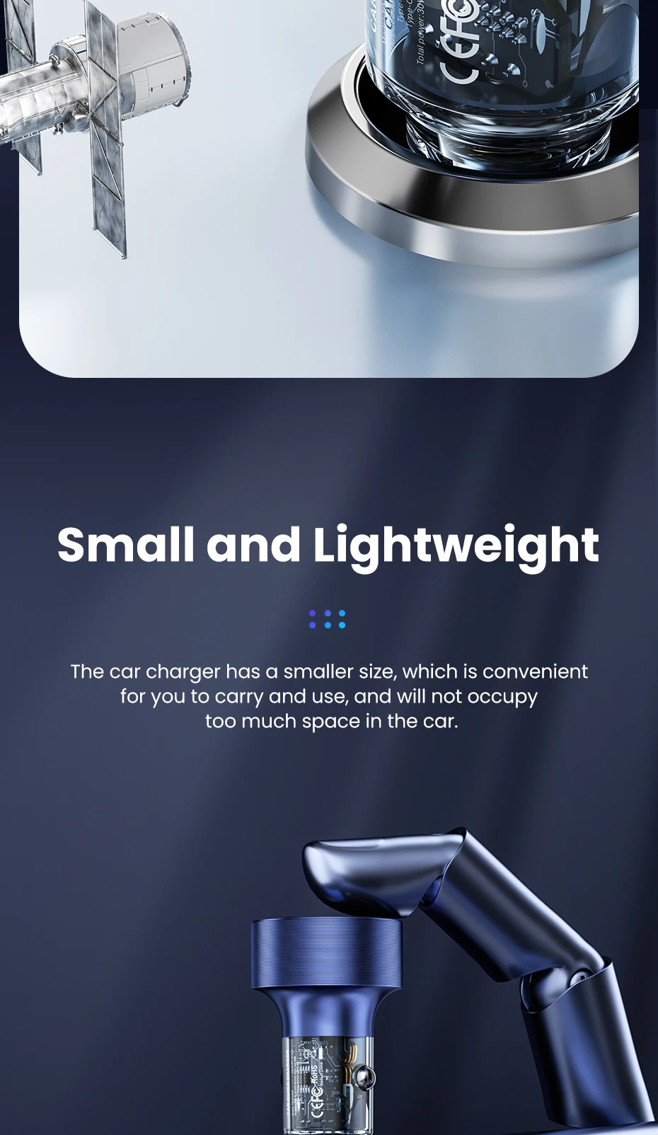 Toocki 60W USB Car Charger for Xiaomi Samsung LED Light PD QC3.0 Type C Fast Charging Charger with USB C Cable for iPhone 15 Pro