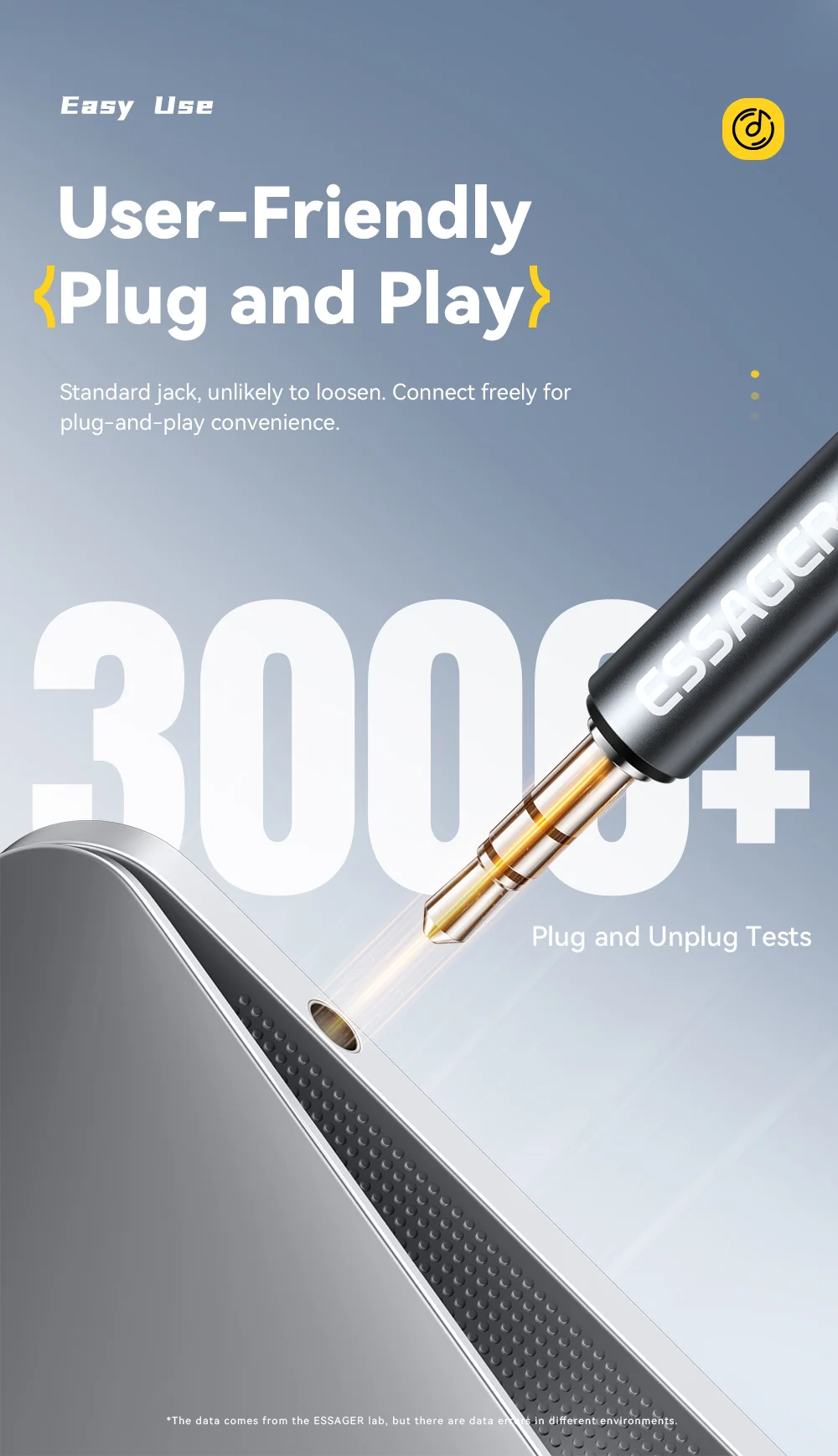 Essager 3.5mm Male to Male Jack Audio Adapter For Mobile Phone Headphone Car MP3 Speaker Laptops Tablets Stereo Jack Connector
