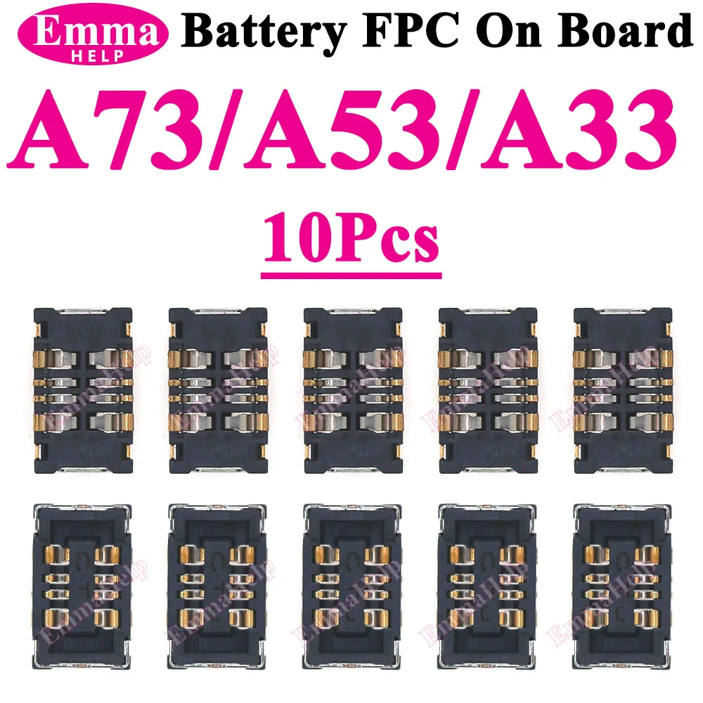 10pcs Battery FPC Connector Cilp Contact Plug For samsung A54 A34 A55 A35 A33 A73 A07 A13 A15 A16 A17 Connector Plug On Board