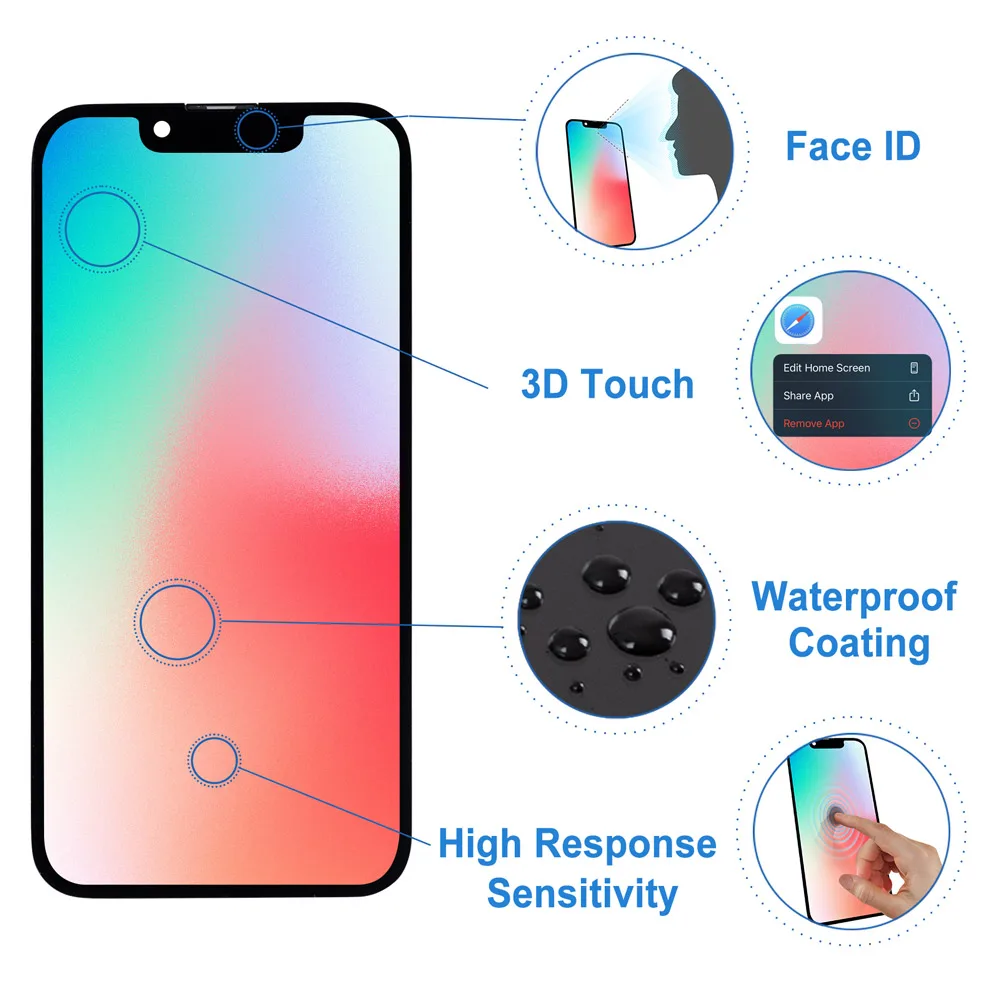 A2628 A2481 A2626 A2629 A2630 Premium Lcd For iPhone 13 Mini New Display Touch With 3D Touch Screen Replacement Factory Display