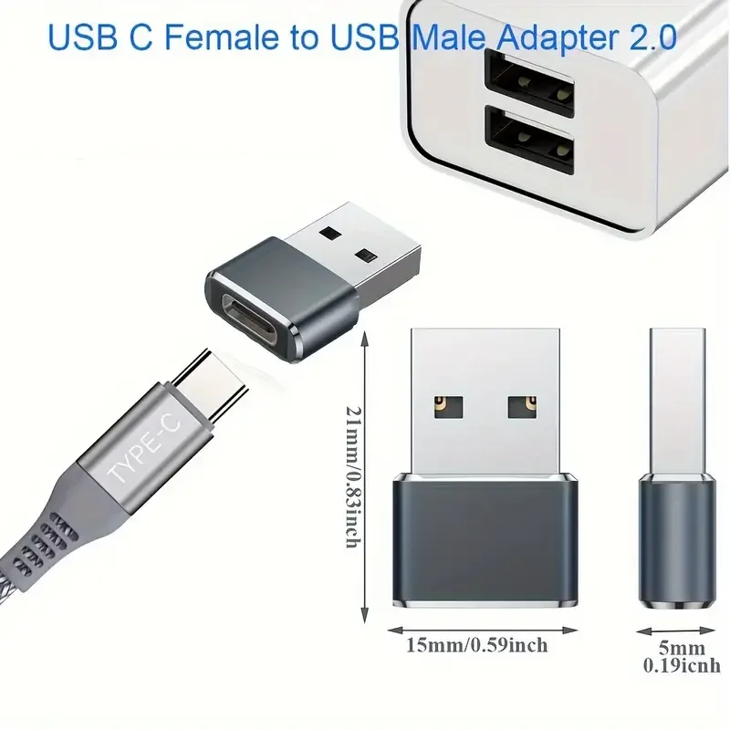 NNBILI 4PCS USB To Type C OTG Adapter USB USB-A Male To USB Type-c Female Converter For Macbook Samsung S20 USB C OTG Connector