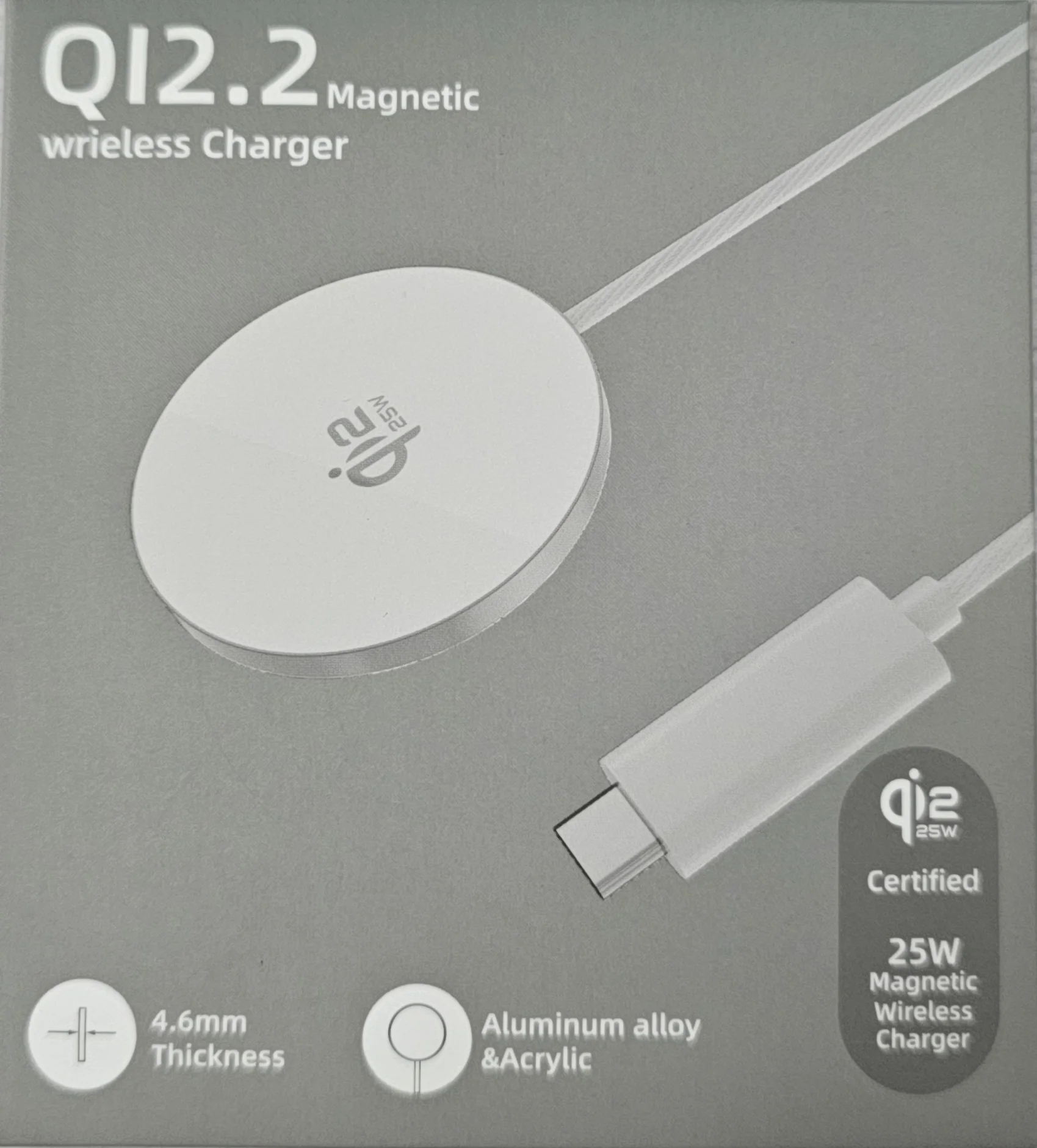 New Qi2.2 Magnetic Charger for MagSafe 25W Super Wireless Fast Charging for iPhone 17 16 15 14 13 18 Pro Max Samsung S26 S25