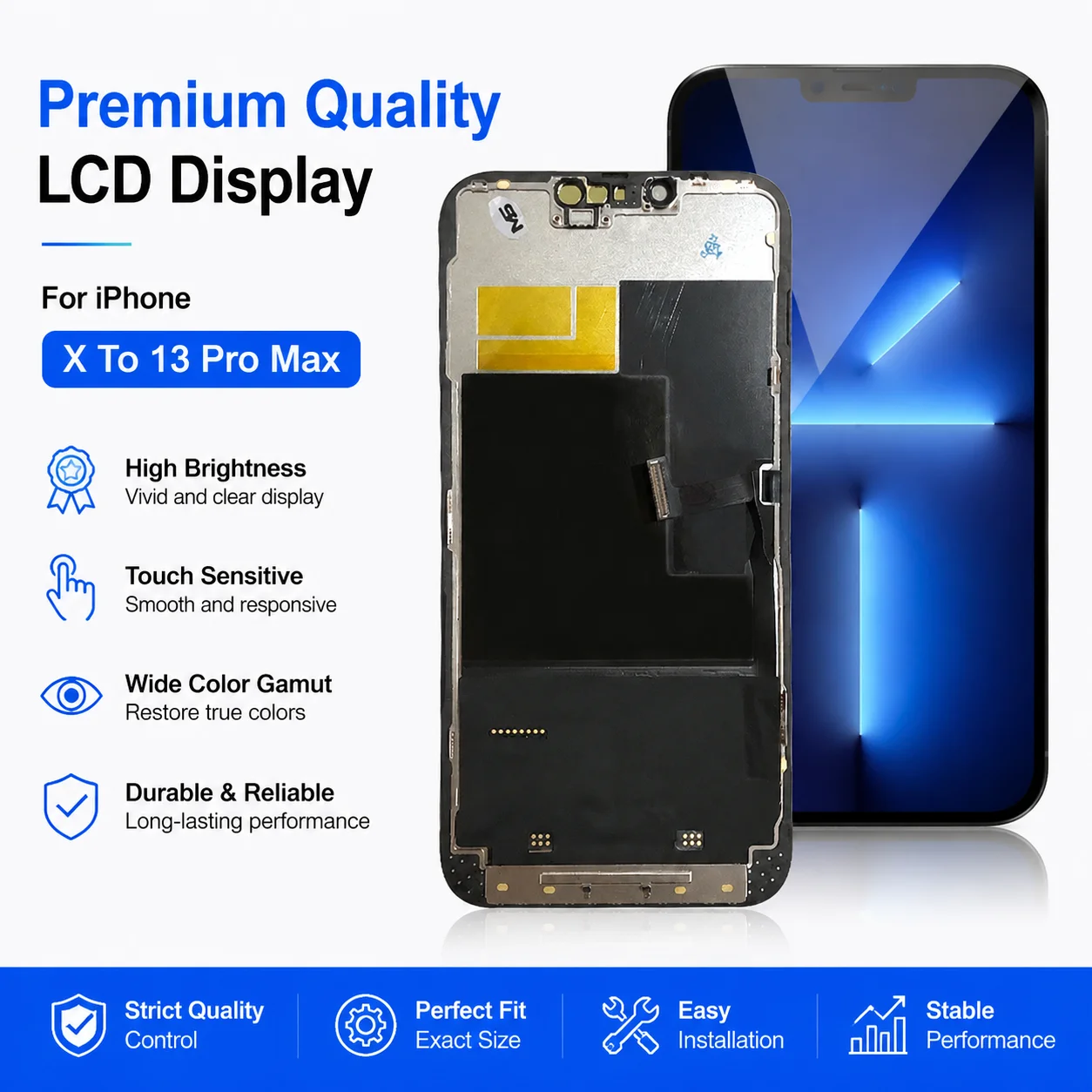 OLED For iPhone 11 12 13 Pro Max LCD 12 13 Mini Display 3D Touch For iPhone X XR XS Max LCD Face ID Digitizer Screen Incell