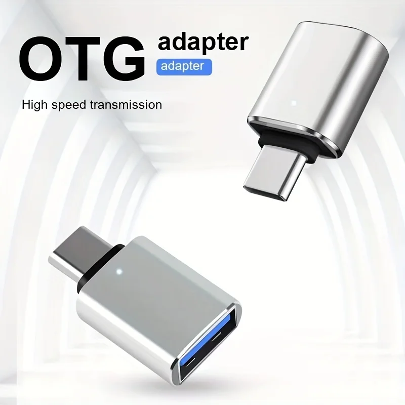 NNBILI 1-5pcs USB 3.0 To Type C Adapter LED OTG To USB C Male To USB A Female Connector For HUAWEI Samsung Xiaomi POCO Adapters