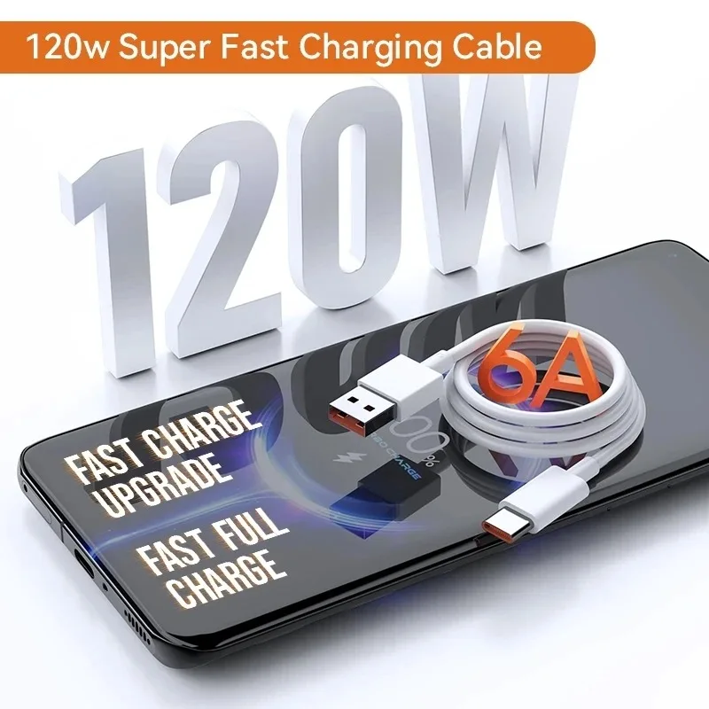 Original For Xiaomi 120W USB Type C 67W Cable Mi 17 Pro Max 14 Ultra 13T Pro Redmi Note 15 K90 Poco Tipo 6A Turbo Fast Charging