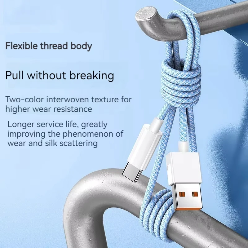 1M 1.5M 2M USB-C to Type C Color Cable For 15 Pro Max  PD 60W Fast Charging For Xiaomi Samsung Weaving Cable Accessories