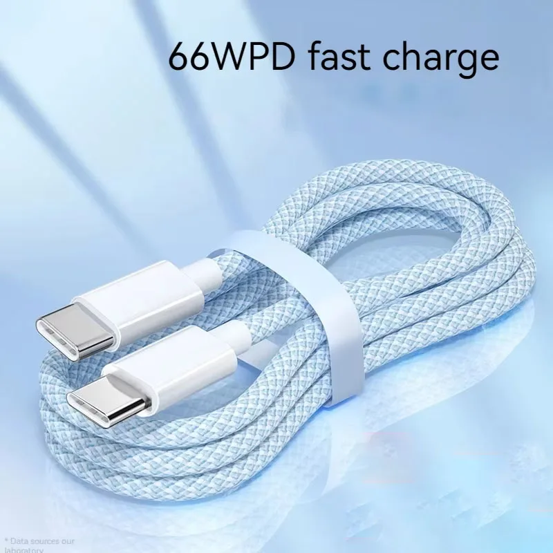 1M 1.5M 2M USB-C to Type C Color Cable For 15 Pro Max  PD 60W Fast Charging For Xiaomi Samsung Weaving Cable Accessories