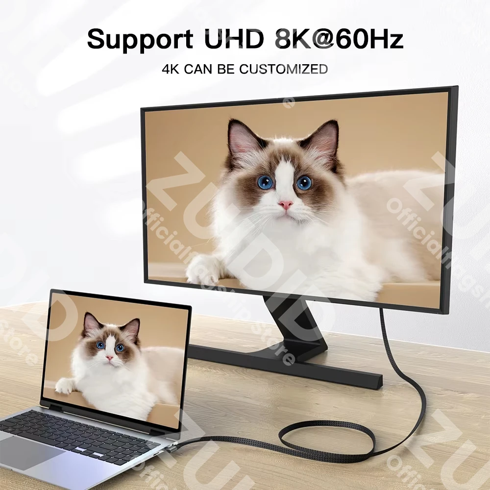 Flat USB4 40Gbps Type C to Type C Data Cable ThunderBolt 3 PD 240W 5A USB-C Cord For iPhone 15 16 Pro MacBook Pro Samsung Xiaomi