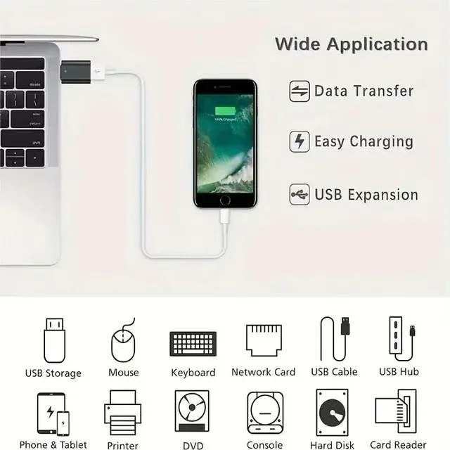 Type-C Para USB 3.0 OTG Adapter USB to Type-C Interface iPhone 15 Samsung Xiaomi Huawei Mouse Plug Tablet Adapter