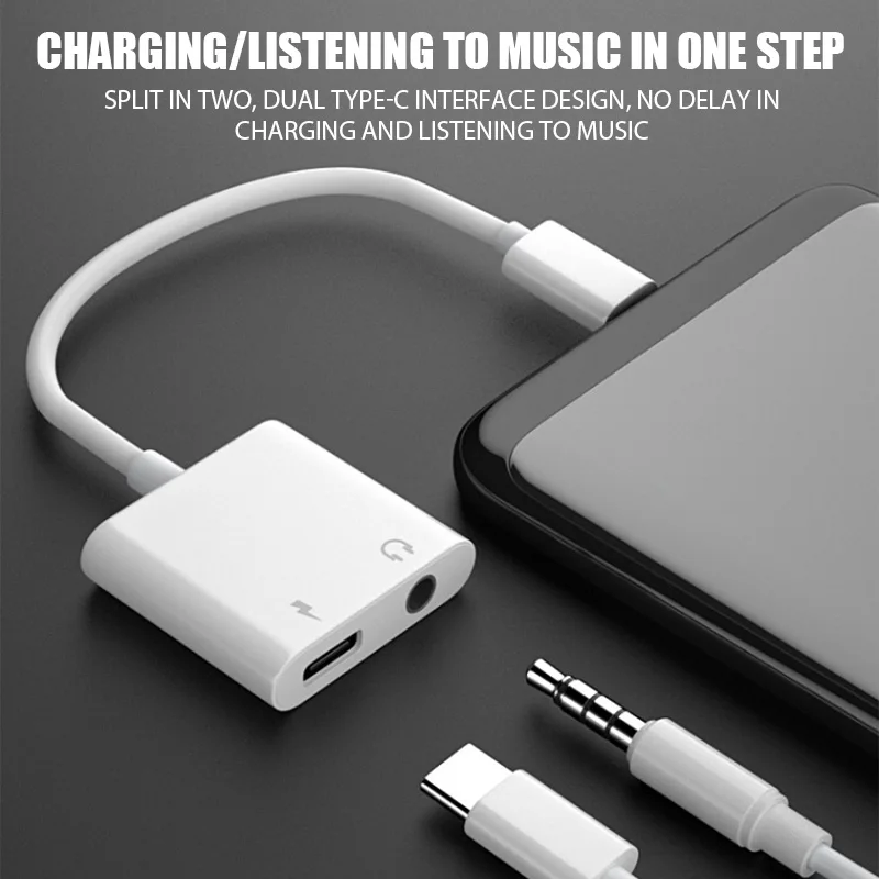 Type C To 3.5mm Headphone Jack OTG Adapter For iPhone 15 Pro Fast Charger For Samsung Xiaomi One Plus USB C Connector Aux Cable