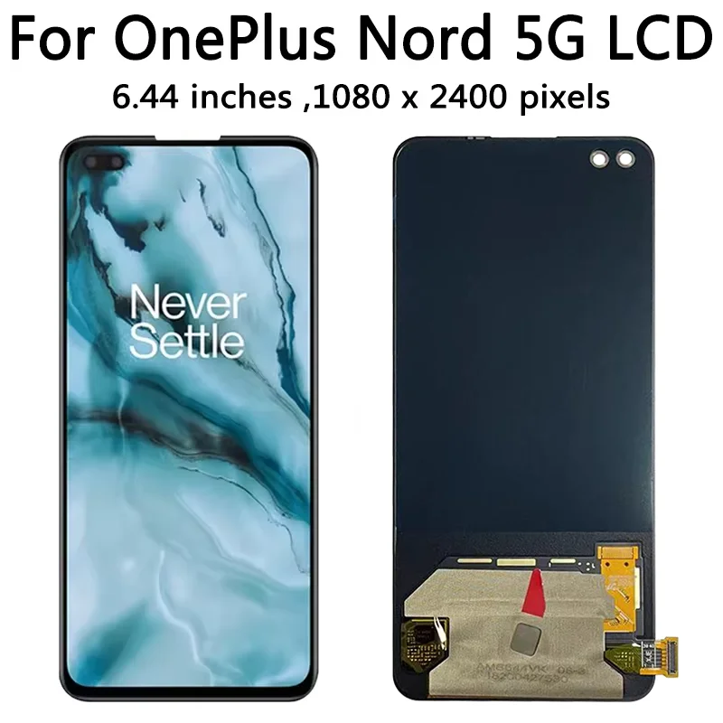 Super AMOLED For OnePlus One Plus Nord LCD Display Touch Screen Digitizer Panel For 1+Nord 5G AC2003 AC2001 LCD Frame