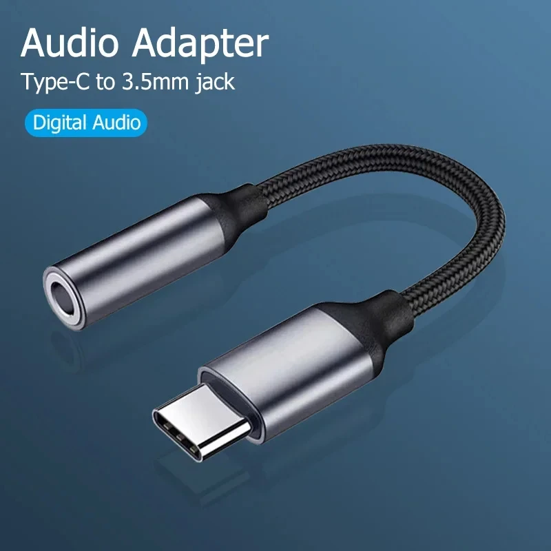 USB Type-C to 3.5mm Jack Audio Adapter Cable for iPhone 15 16 Pro Max Plus/iPad Pro 11 13 Air 11 13 Mini 6 7 Earphone Converter