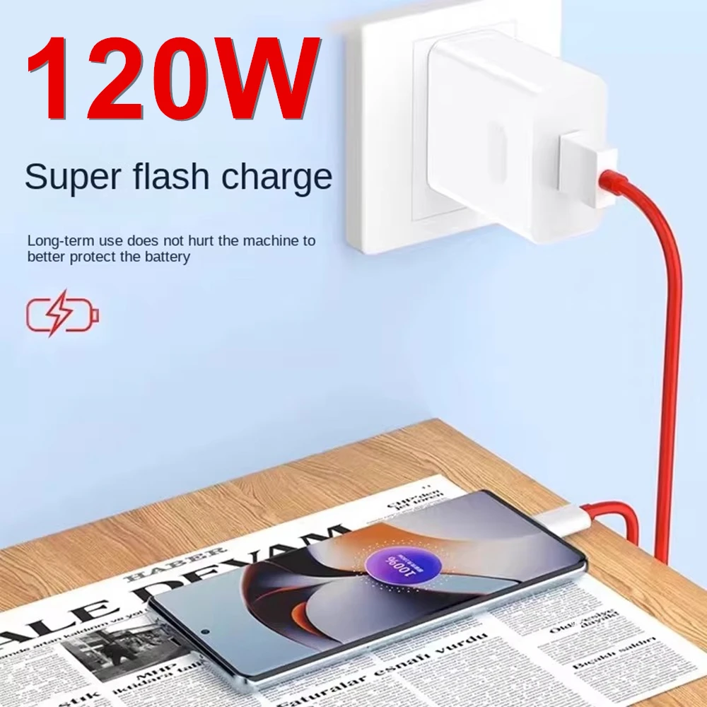 120W Type C USB Super Fast Charging Cable For OnePlus 9 9R 10 Pro 10R 11 11R 12 12R 13 15 Nord 2T 3 CE 2 3 4 Lite 5 6 N200 N300