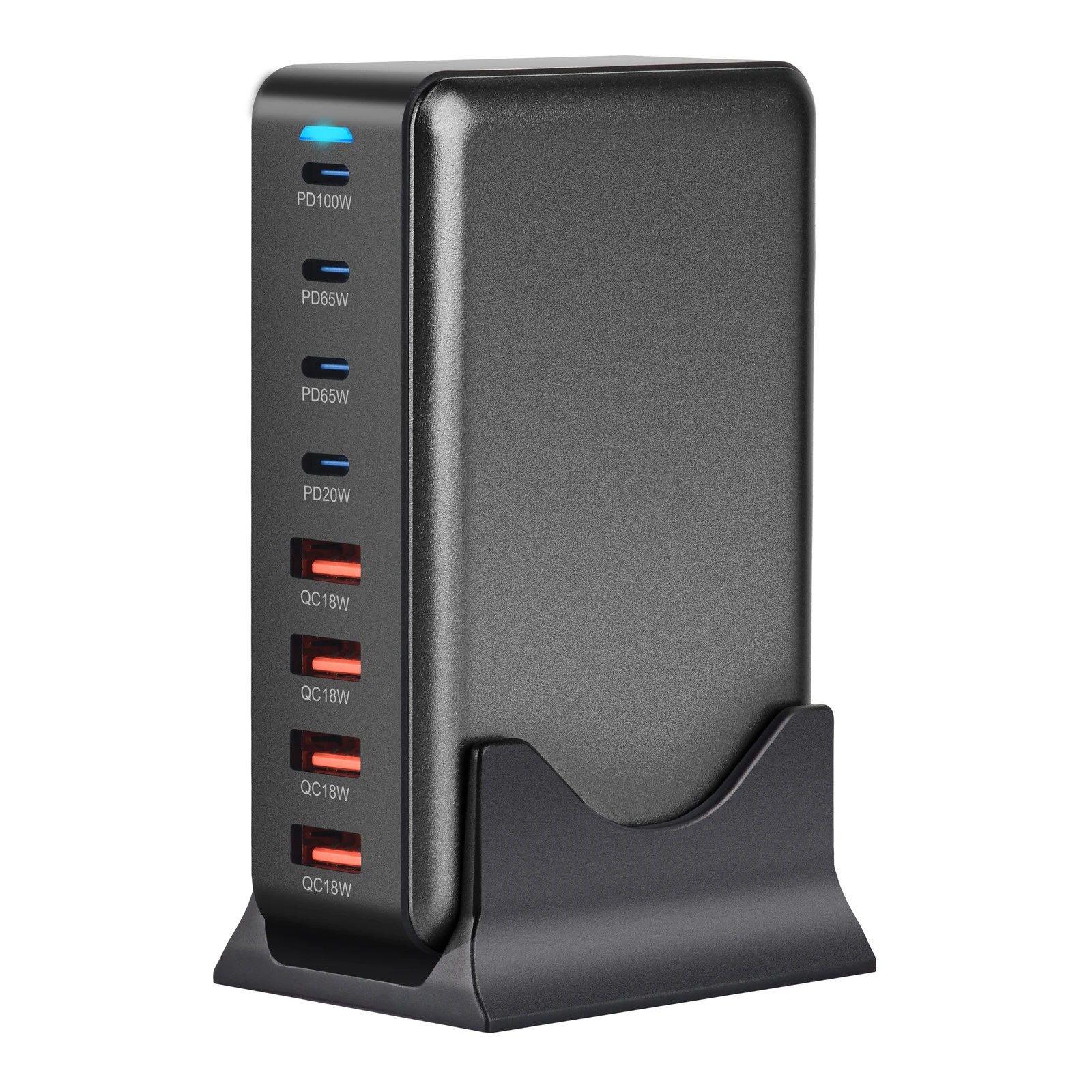 320W GaN Charger USB C Fast Desktop 8-port USB Type C PD Charger Fast Charge 3.0 USB Type C Fast Charger for IPhone15 14 Samsung