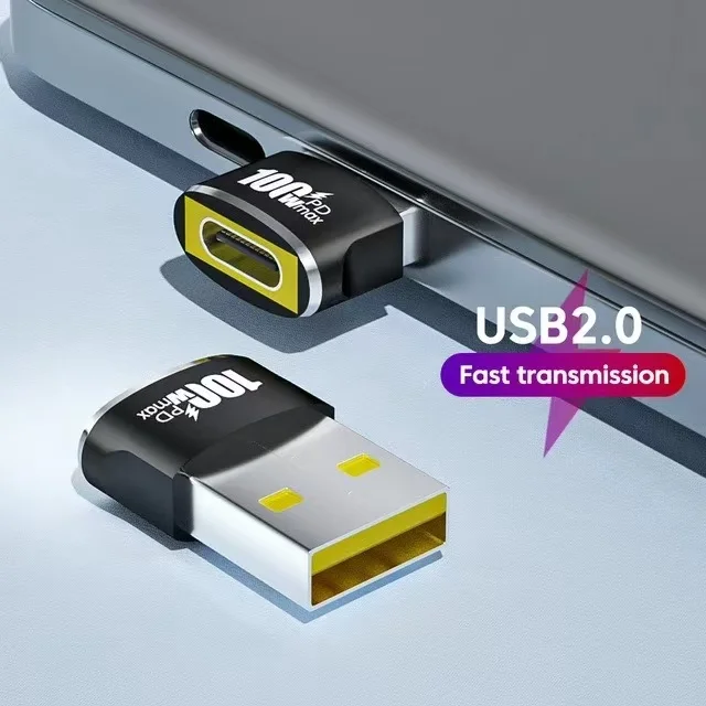 1/2/5Pcs USB To Type C OTG Adapter USB USB-C Female To USB Male PD100W Fast Charging OTG Connector For PC Macbook Samsung Xiaomi