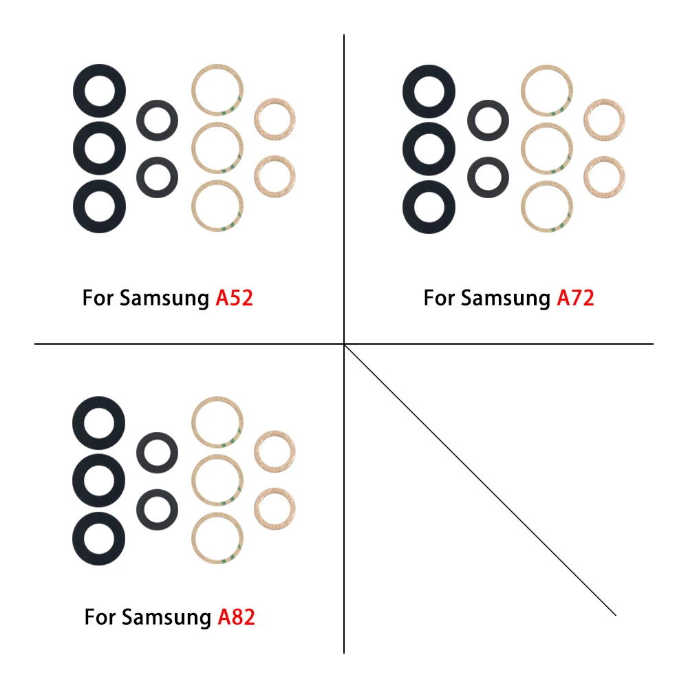 NEW Rear Back Camera glass Cover Lens With Adhesive For Samsung A13 A14 23 4G A32 A52 5G A33 A53 A73 A52 A72 A82 A52S A24 A34