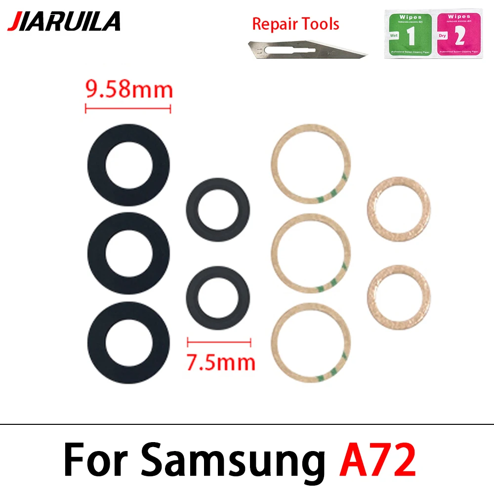 NEW Rear Back Camera glass Cover Lens With Adhesive For Samsung A13 A14 23 4G A32 A52 5G A33 A53 A73 A52 A72 A82 A52S A24 A34